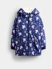 JoJo Maman Bébé Navy Unicorn Reversible Jacket - Image 1 of 8