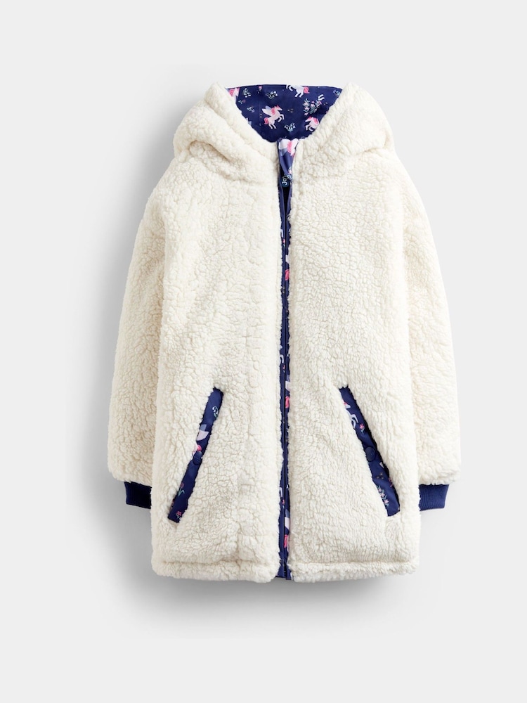 JoJo Maman Bébé Navy Unicorn Reversible Jacket - Image 2 of 8 JoJo Maman Bébé Navy Unicorn Reversible Jacket - Image 2 of 8