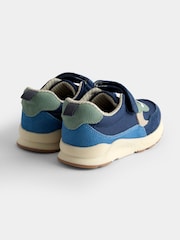 JoJo Maman Bébé Blue Colourblock Riptape Trainers - Image 2 of 4