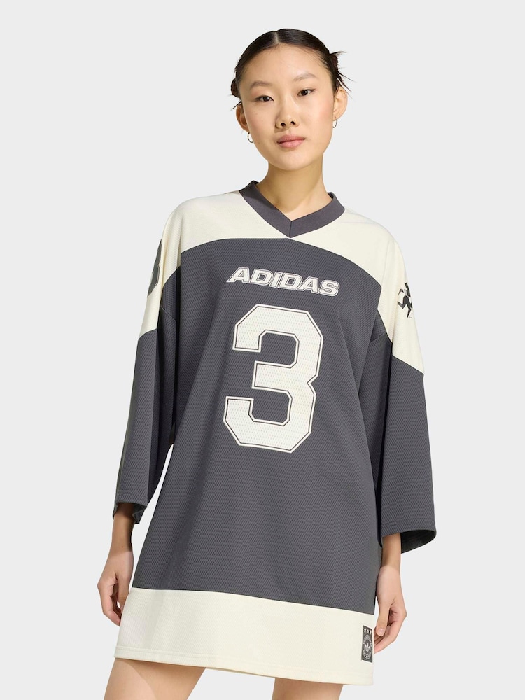 adidas Originals Black Hockey Jersey Dress - Image 1 of 6