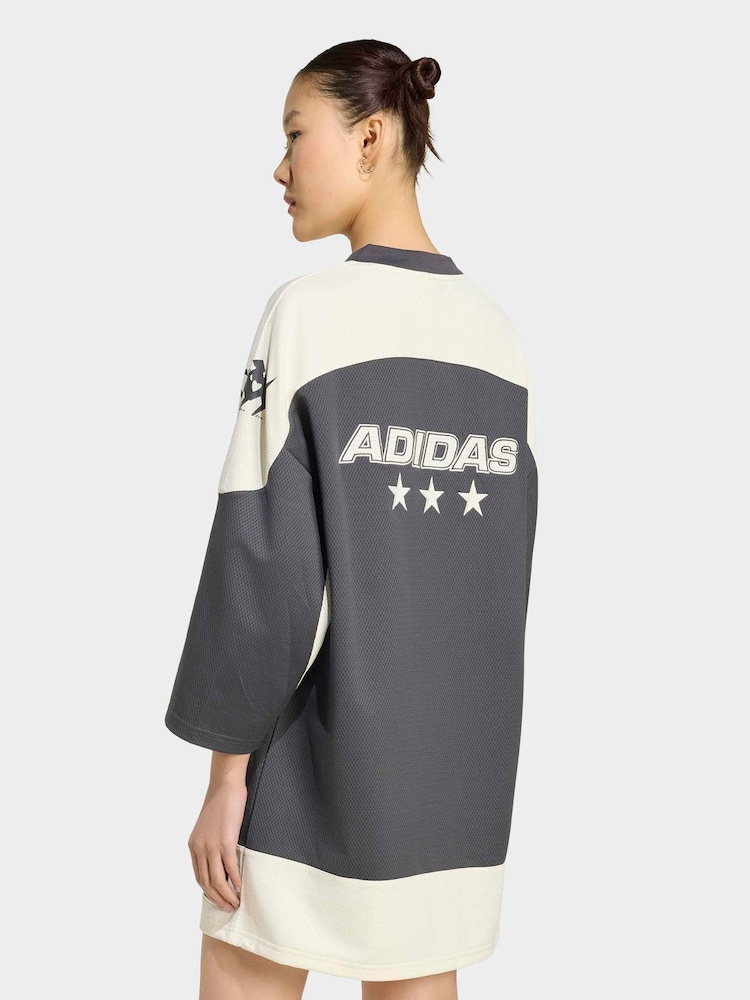 adidas Originals Black Hockey Jersey Dress - Image 2 of 6