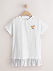 White Lace 2-In-1 T-Shirt Dress (3-16yrs) - Image 4 of 7