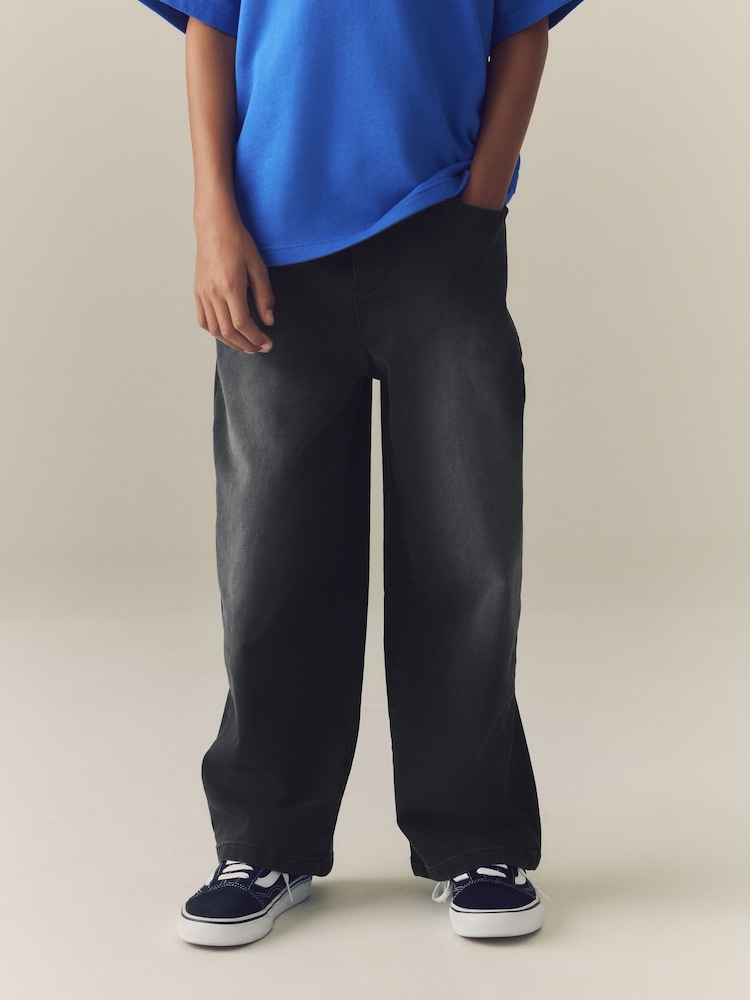 Noir - Jean stretch taille élastique (3-16 ans) - Image 1 de 8
