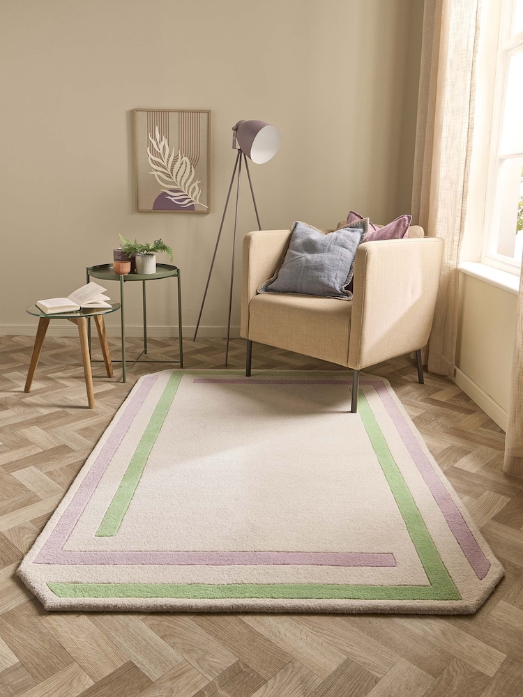 Origin Rugs Cream or Lavender Contour Rug - Image 1 of 5