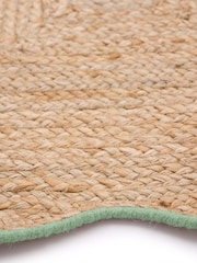 Origin Rugs Green Edge Jute Scalloped Rug - Image 2 of 5