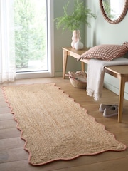Origin Rugs Peach Edge Jute Scalloped Runner - Image 1 of 4