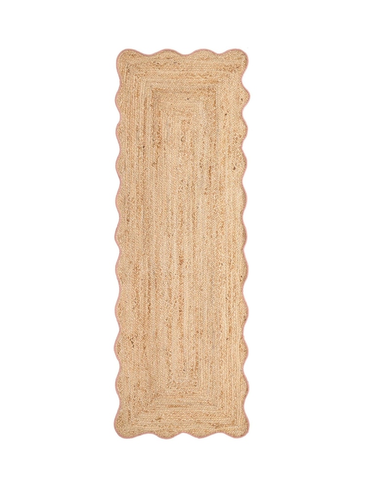 Origin Rugs Peach Edge Jute Scalloped Runner - Image 2 of 4