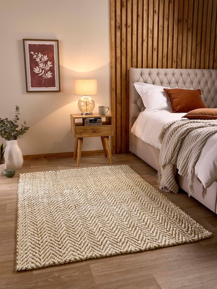 Origin Rugs Natural Jute Herringbone Rug - Image 1 of 5