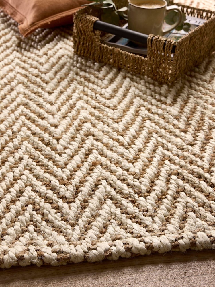 Origin Rugs Natural Jute Herringbone Rug - Image 2 of 5