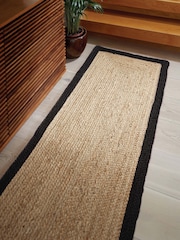 Origin Rugs Black Jute Border Runner - Image 1 of 4