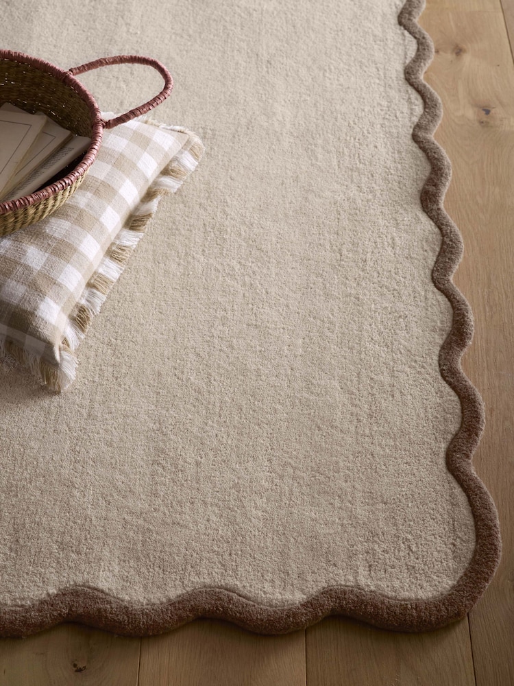 Origin Rugs Natural Brown Scalloped Elsie Runner - Image 1 of 4