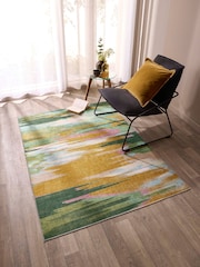 Origin Rugs Green or Ochre Washable Sedona Rug - Image 1 of 5