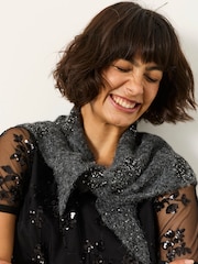 FatFace Floral Sequin Triangle Scarf - Slika 1 iz 5
