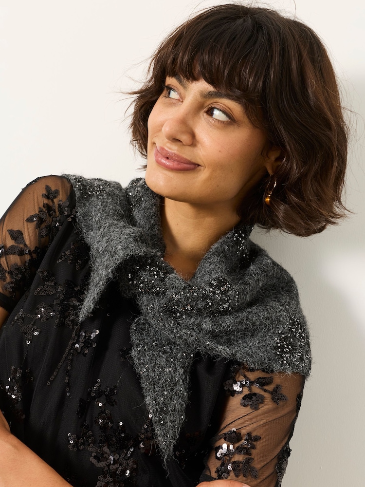 FatFace Floral Sequin Triangle Scarf - Slika 2 iz 5