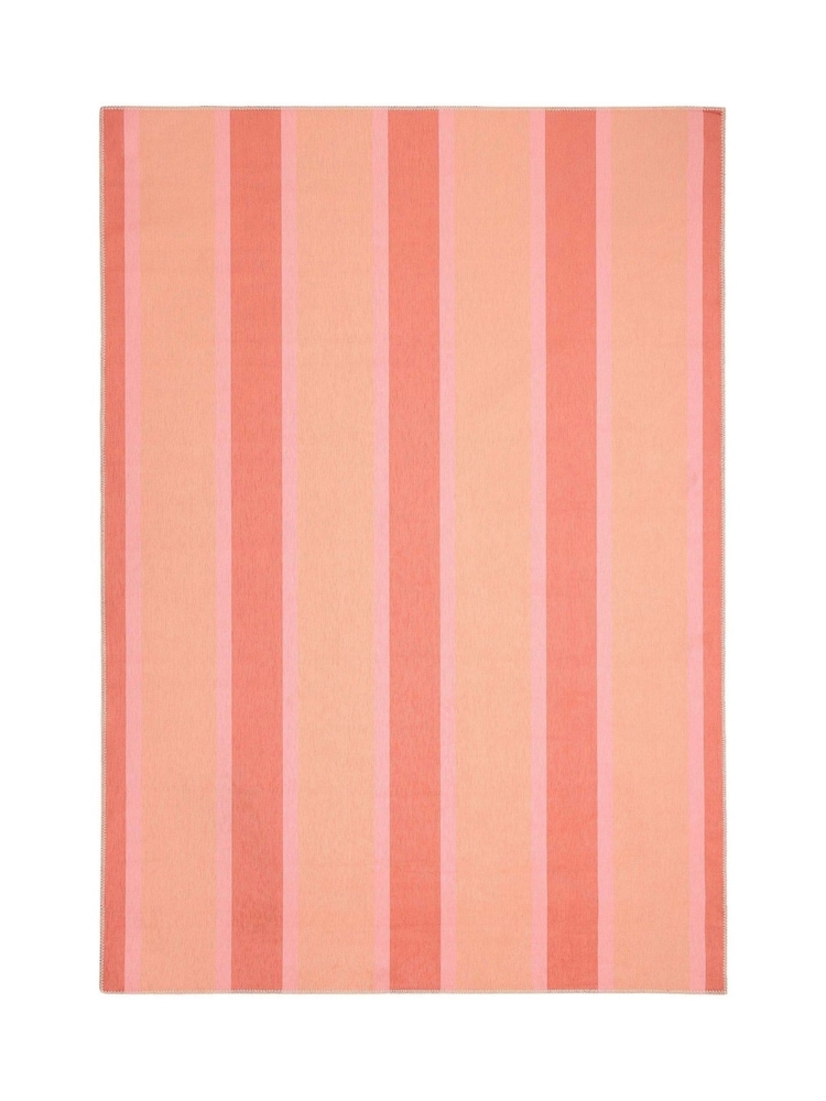 Origin Rugs Pink Washable Sorbet Stripe Rug - Image 5 of 5