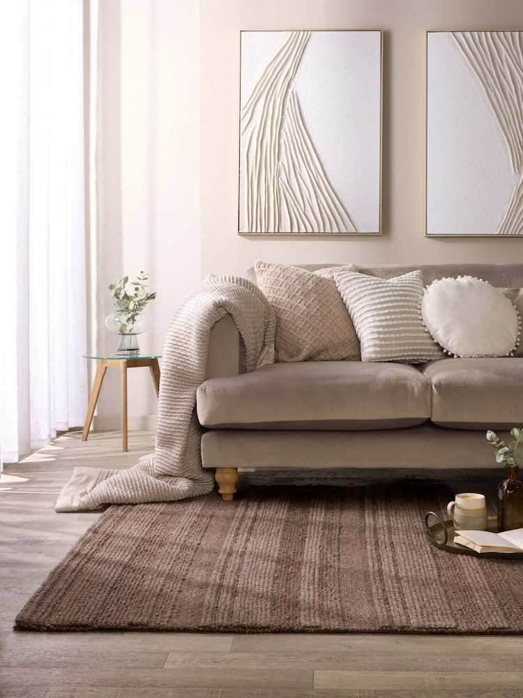 Origin Rugs Brown Chunky Knit Rug - Image 1 of 6