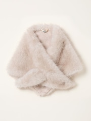 FatFace Faux Fur Triangle Scarf - Slika 1 iz 3