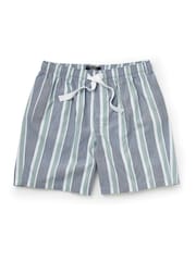 شورت بيجامة قطن مخطط من Savile Row Company - صورة 1 من 2