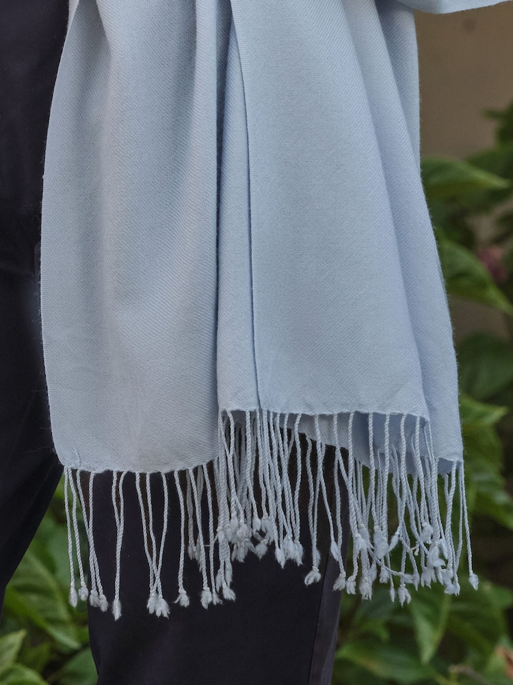 Blau - Pure Collection Pashmina Scarf - Bild 3 von 3