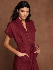 Mint Velvet Linen Midi Shirt Dress - Изображение 5 8