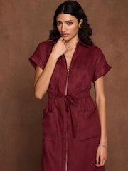 Mint Velvet Linen Midi Shirt Dress - Изображение 6 8