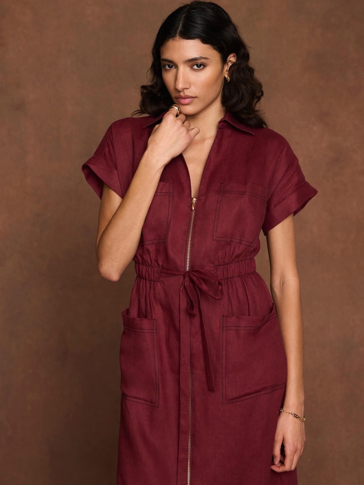 red linen shirt dress Buy Live Unlimited Red Linen Blend Chuck On Shirt Dress from Next USA