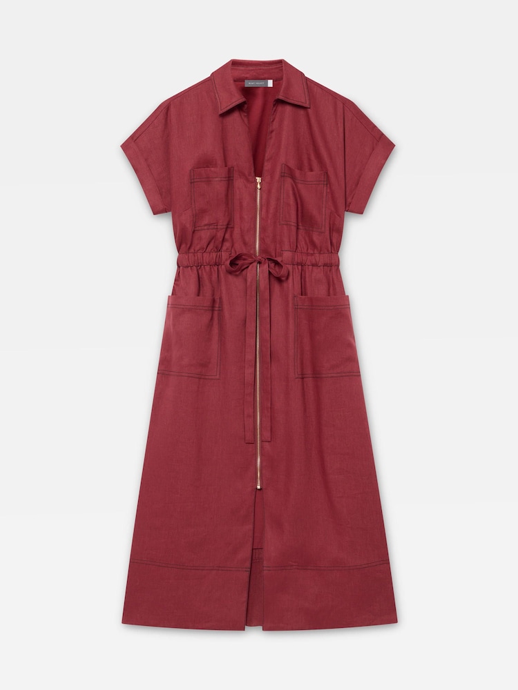 Mint Velvet Linen Midi Shirt Dress - Изображение 8 8