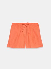Mint Velvet Orange Linen Drawstring Shorts - Image 6 of 7
