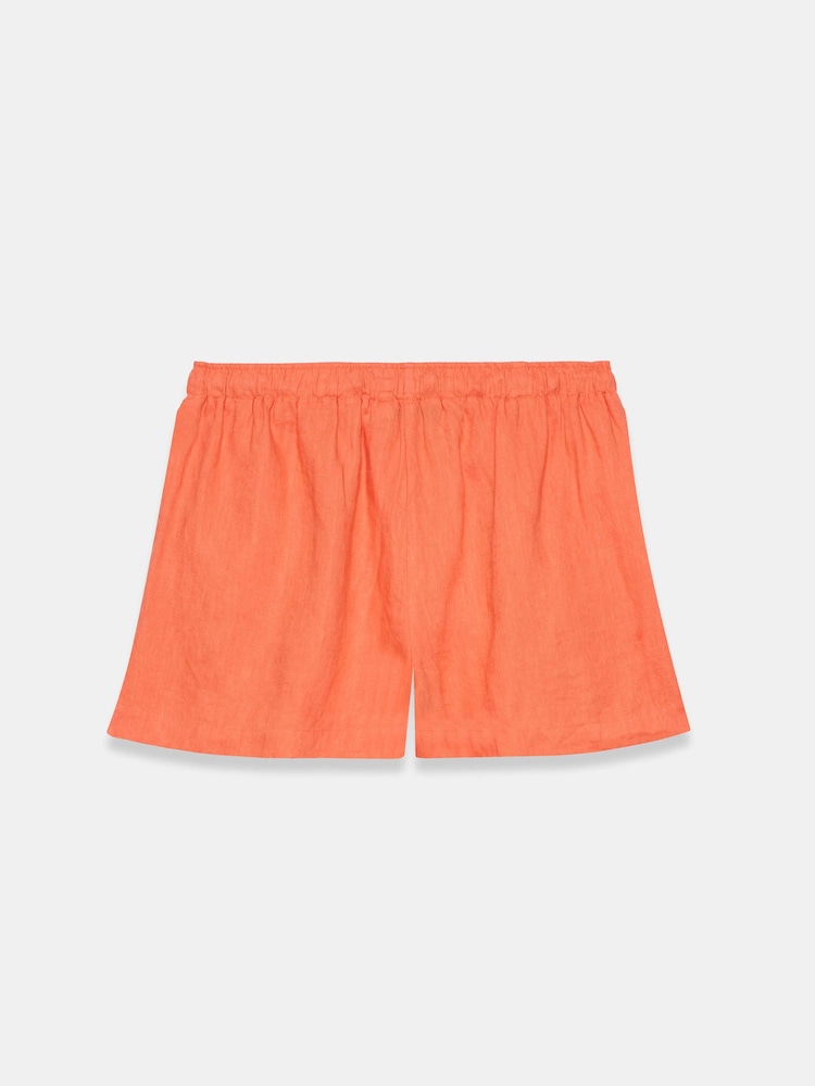 Mint Velvet Orange Linen Drawstring Shorts - Image 7 of 7