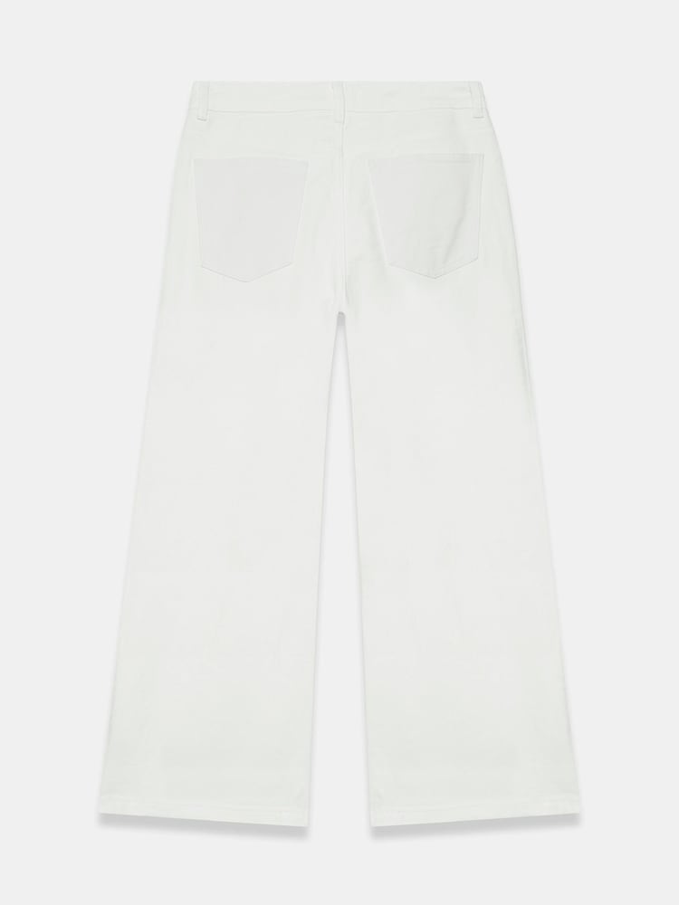 Mint Velvet White Ankle Wide Leg Jeans - Image 6 of 6