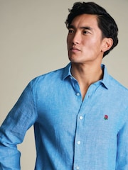 Charles Tyrwhitt Blue Stripe RFU Button-Down Washed Oxford Shirt - Image 2 of 5