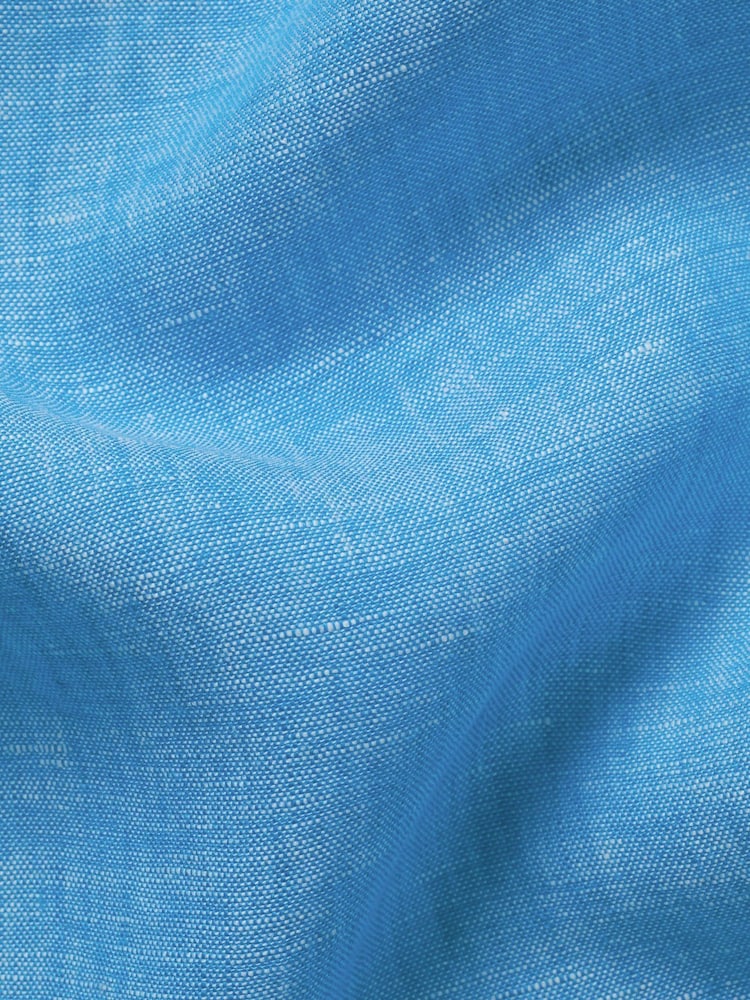 Charles Tyrwhitt Blue Stripe RFU Button-Down Washed Oxford Shirt - Image 5 of 5