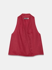 Mint Velvet Linen Halter T-Shirt - Bild 7 von 8