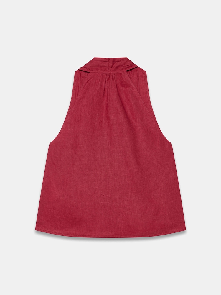 Mint Velvet Linen Halter T-Shirt - Bild 8 von 8