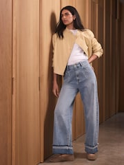 Mint Velvet Blue Turn Up Wide Jeans - Image 3 of 8