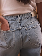 Mint Velvet Blue Turn Up Wide Jeans - Image 5 of 8