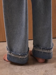 Mint Velvet Blue Turn Up Wide Jeans - Image 6 of 8