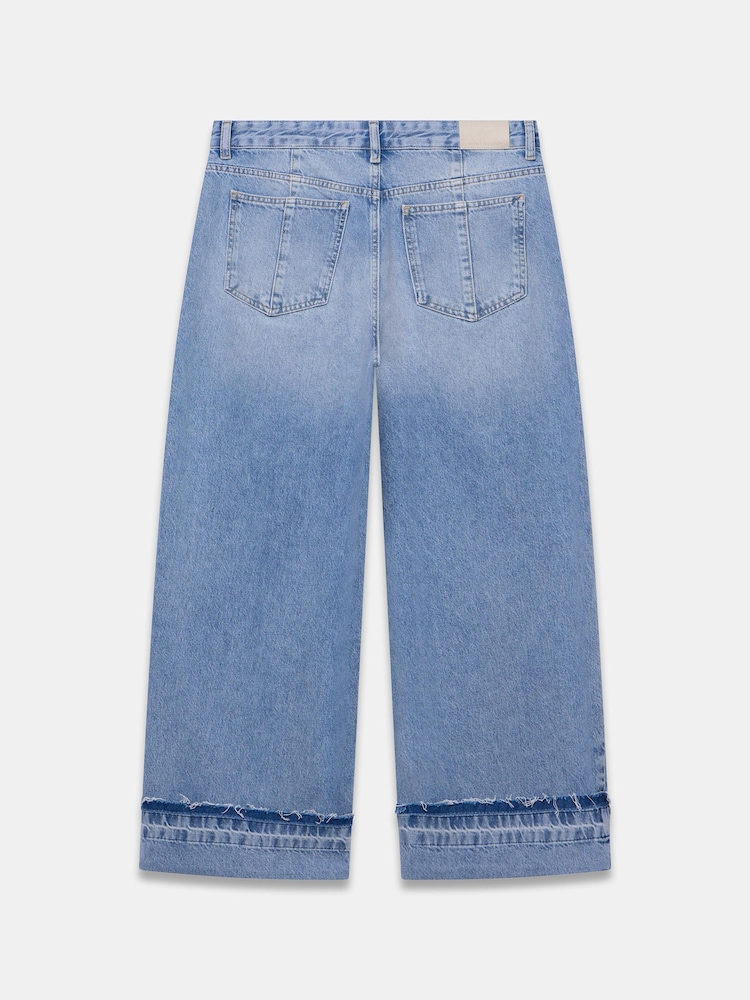 Mint Velvet Blue Turn Up Wide Jeans - Image 8 of 8