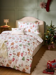 Character Baubles Christmas Duvet Cover and Pillowcase Set - Image 1 of 6