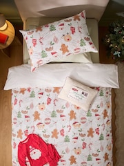 Character Baubles Christmas Duvet Cover and Pillowcase Set - Image 3 of 6
