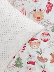Character Baubles Christmas Duvet Cover and Pillowcase Set - Image 6 of 6