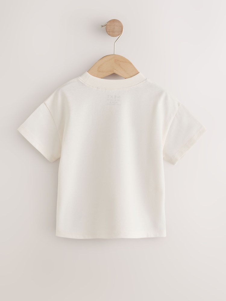Ecru White Bunny Short Sleeve T-Shirt (3mths-7yrs) - Image 2 of 4
