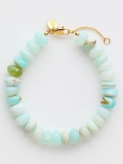 Carrie Elizabeth Gold Plated Blue Opal Beaded Bracelet - Image 2 of 3