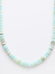 Carrie Elizabeth Gold Plated Blue Opal Beaded Necklace - Image 2 of 3