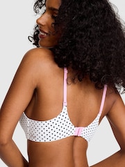 Victoria's Secret Pink White Polka Dots Non Wired Push Up Bra - Image 3 of 5