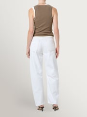 Citizens of Humanity White Miro Relaxed Barrel Leg Jeans - Image 3 of 8