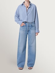 Citizens of Humanity Blue Ayla Baggy Rounded Wide Leg Jeans - Image 2 of 8