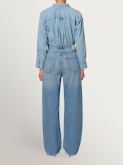 Citizens of Humanity Blue Ayla Baggy Rounded Wide Leg Jeans - Image 6 of 8