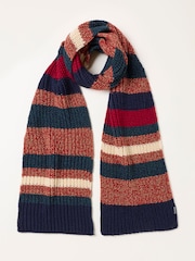 FatFace Stripe Knit Scarf - Imagen 1 de 3