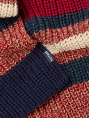 FatFace Stripe Knit Scarf - Imagen 2 de 3